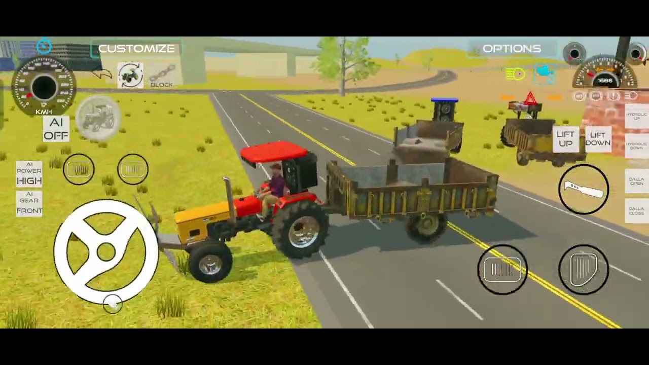 Desi Tractor Trolley Loading Challenge 🚜💪#automobile #farming 