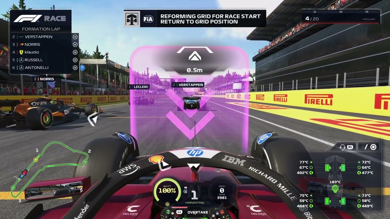F125 / Italian GP /MONZA .PART 1 / FULL  RACE / ROUND  15/24 / DRIVER CAREER