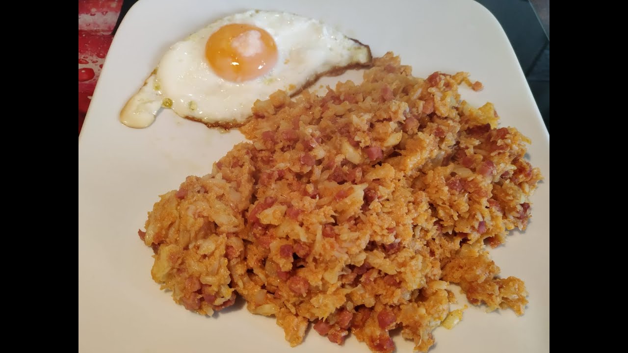 MIGAS DE COLIFLOR JAMON Y HUEVO EN MAMBO!!!