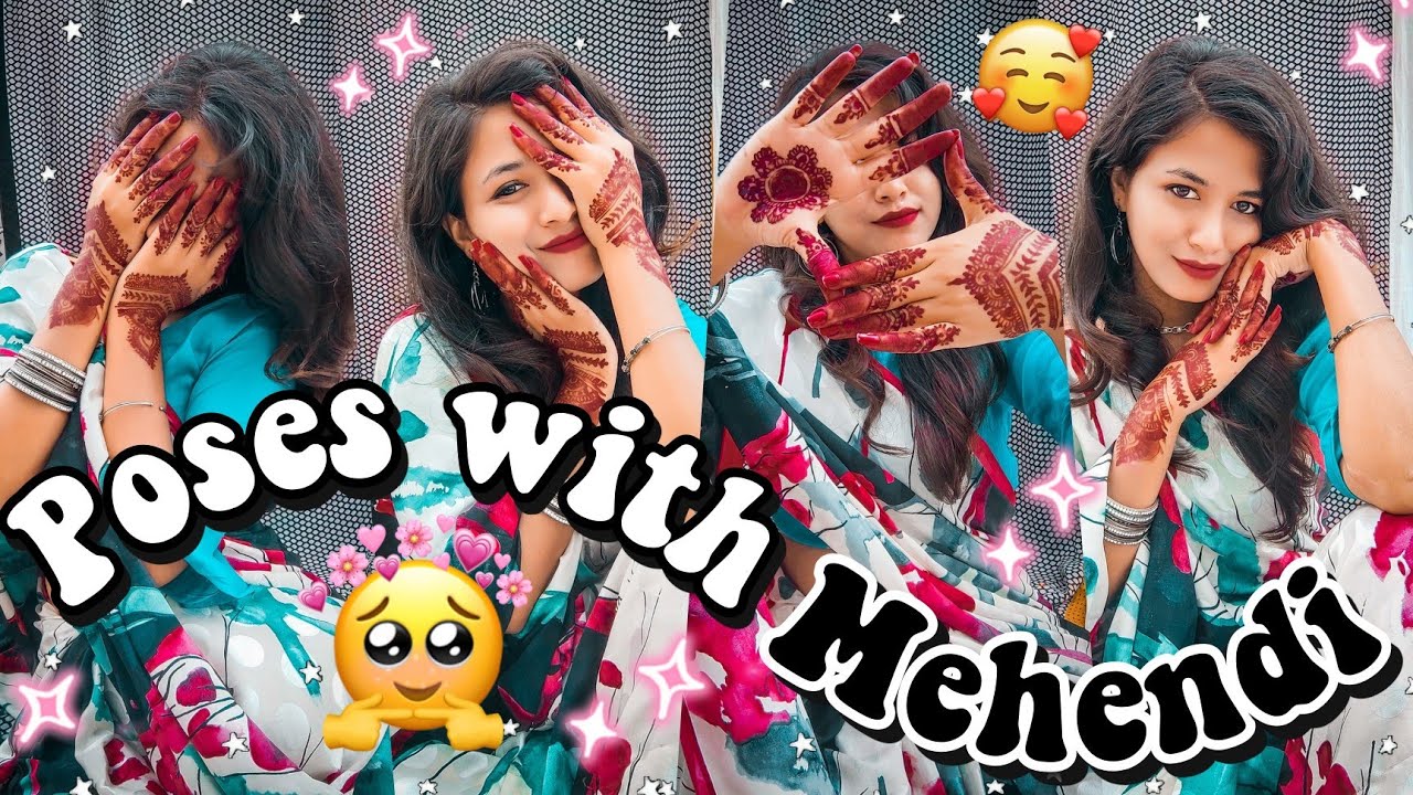 Selfie Poses with Mehandi | Wedding Season Special Photo Poses for girls | Hide Face Poses 
