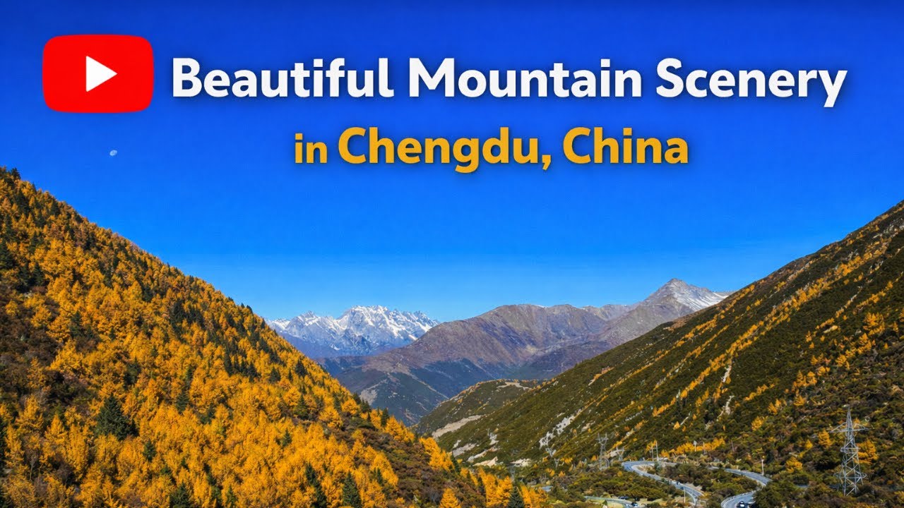 Beautiful Mountain Scenery in Chengdu  China 4k
