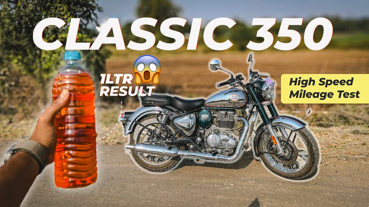 CLASSIC 350 HIGH SPEED MILEAGE TEST 2025 [ BS6 ]😱 1 LIT. #classic350 #classic350mileagetest