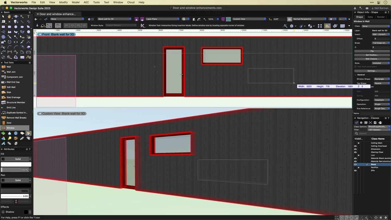 Direct Modeling for Doors and Windows