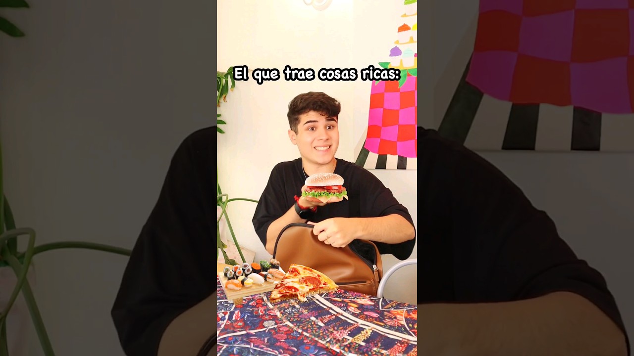 Tipos de personas en la hora de almuerzo 🤣😂 #shorts