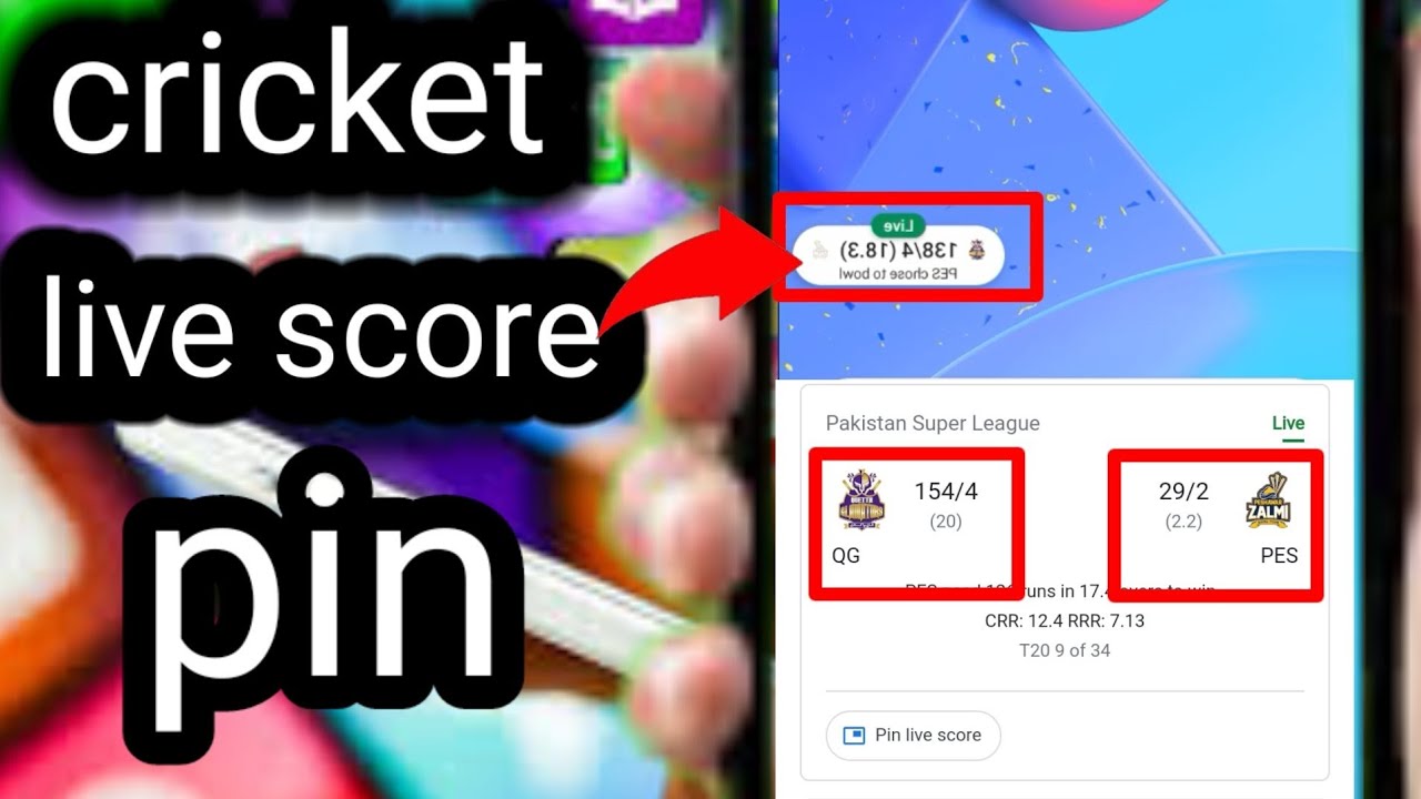 Cricket Live Score Mobile Screen Par Pin Kaise Kare l| Howto Pin Live Score on Mobile Screen