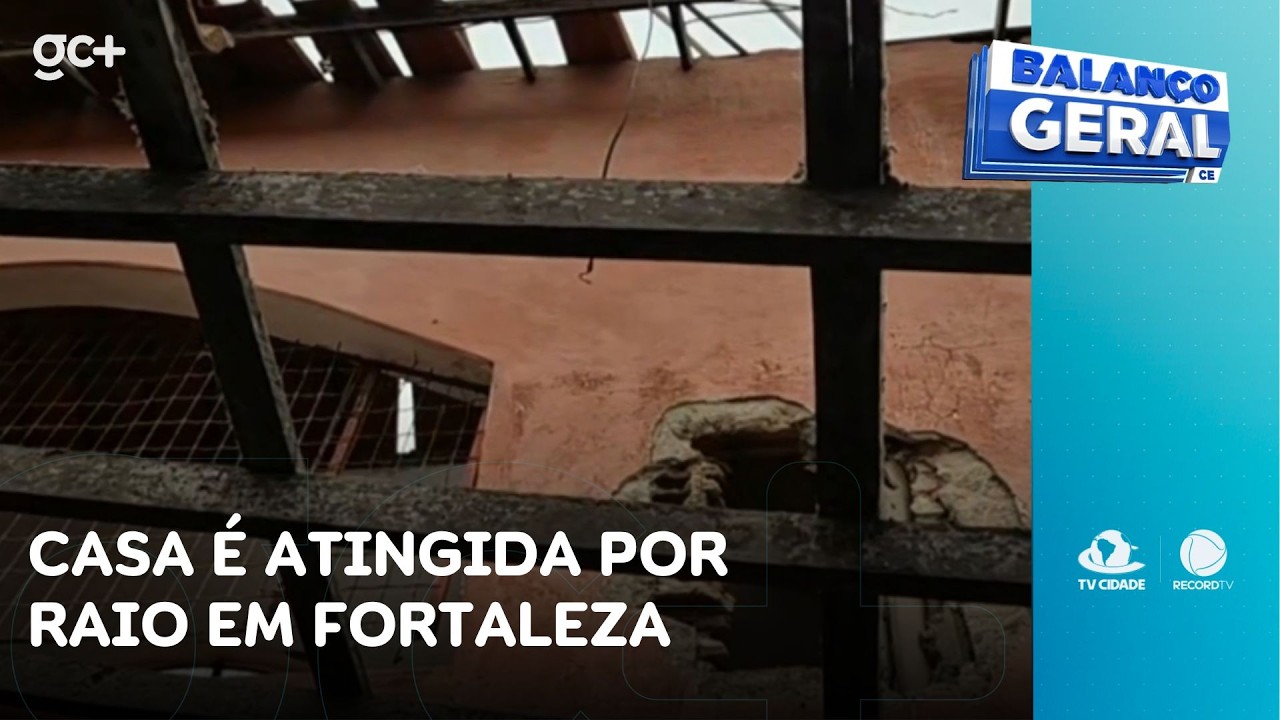 Casa é atingida por raio em Fortaleza | Balanço Geral CE