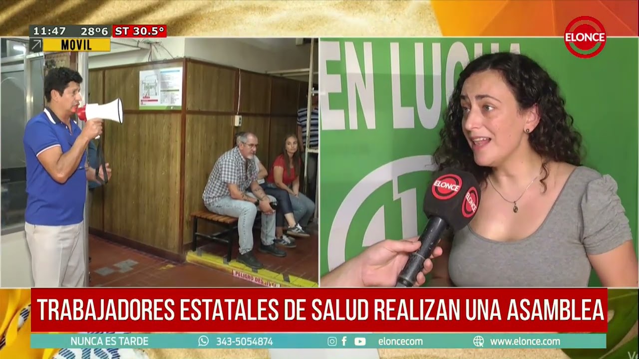 Trabajadores estatales de ATE realizan una asamblea en la Secretaría de Sakyd - 24/02/26
