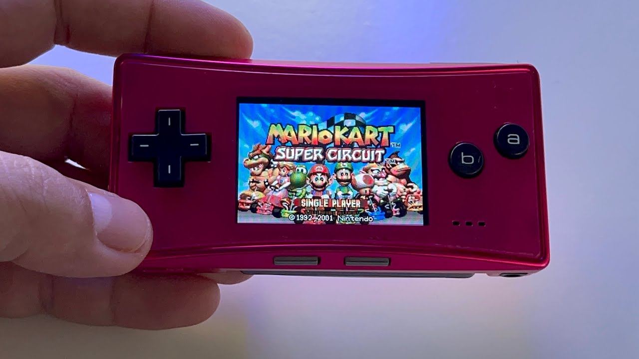 Mario Kart Super Circuit | Nintendo Gameboy Micro handheld gameplay