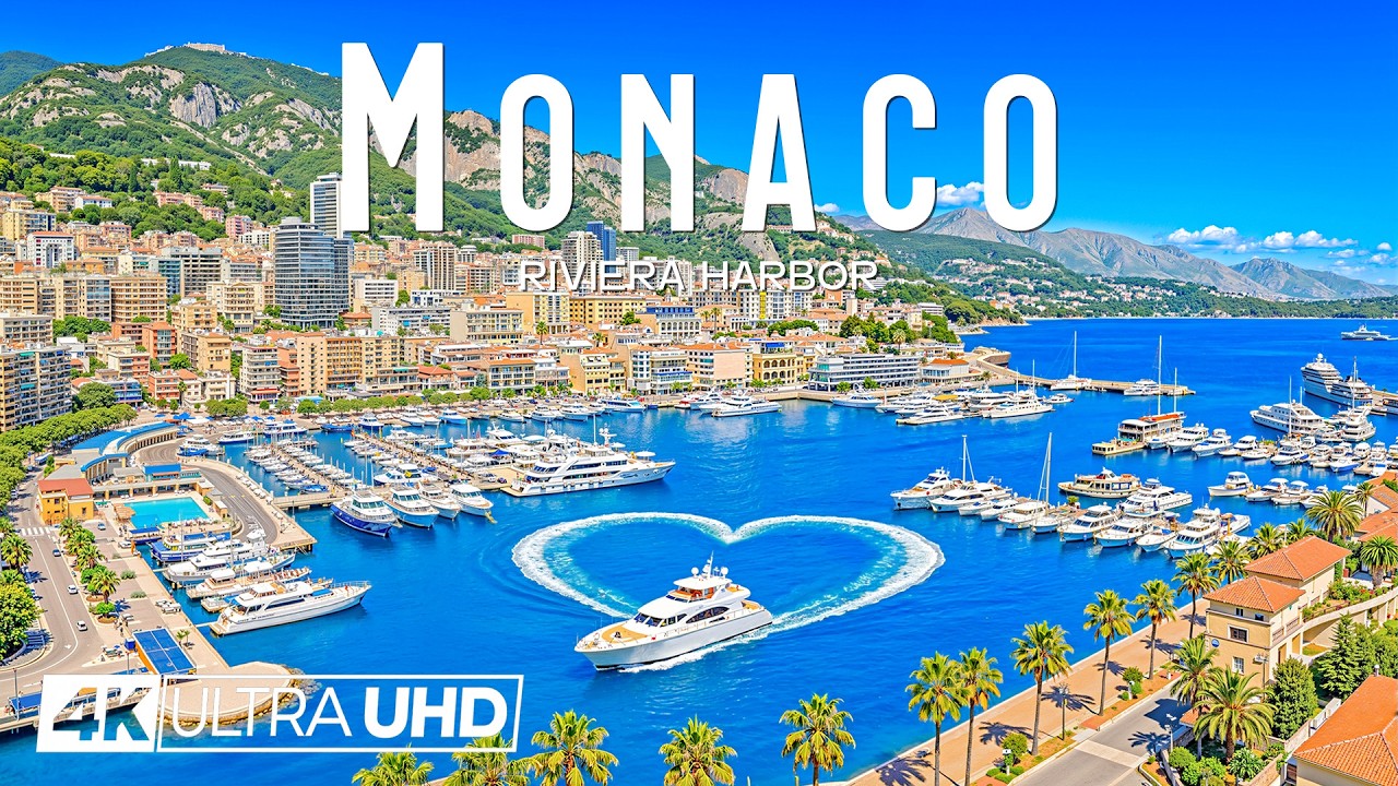 [4K] Monaco 2026 🇲🇨 Explore Riviera Coast & Luxury Harbor Views with Deep House Chill