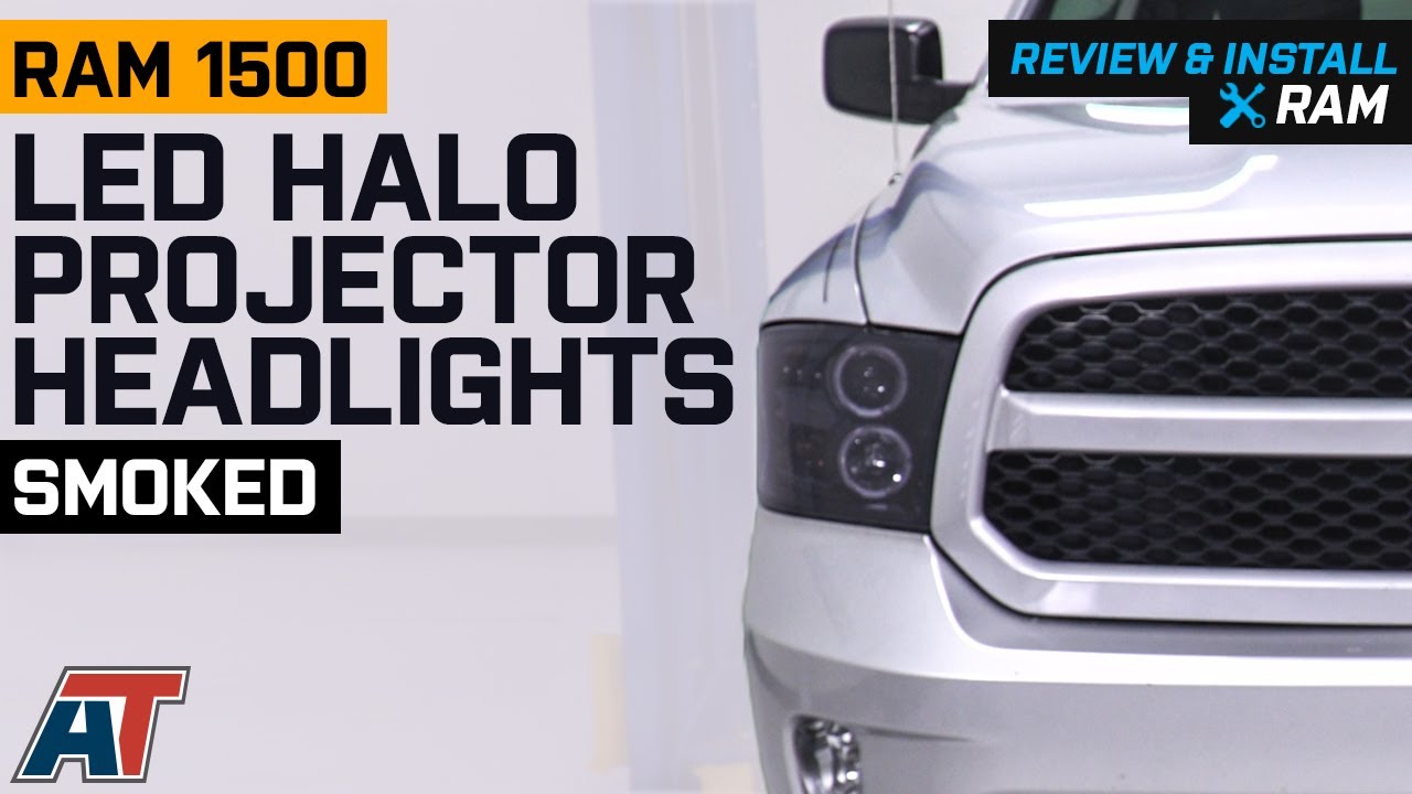 2009-2018 RAM 1500 LED Halo Projector Headlights - Smoked Review & Install