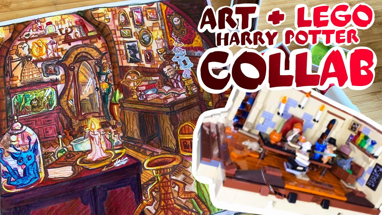 ☕️ SKETCHBOOK SESSION #3 || 🏺🪄Illustrating Remus Lupin’s Office!! (ft. @SwiftBricks )