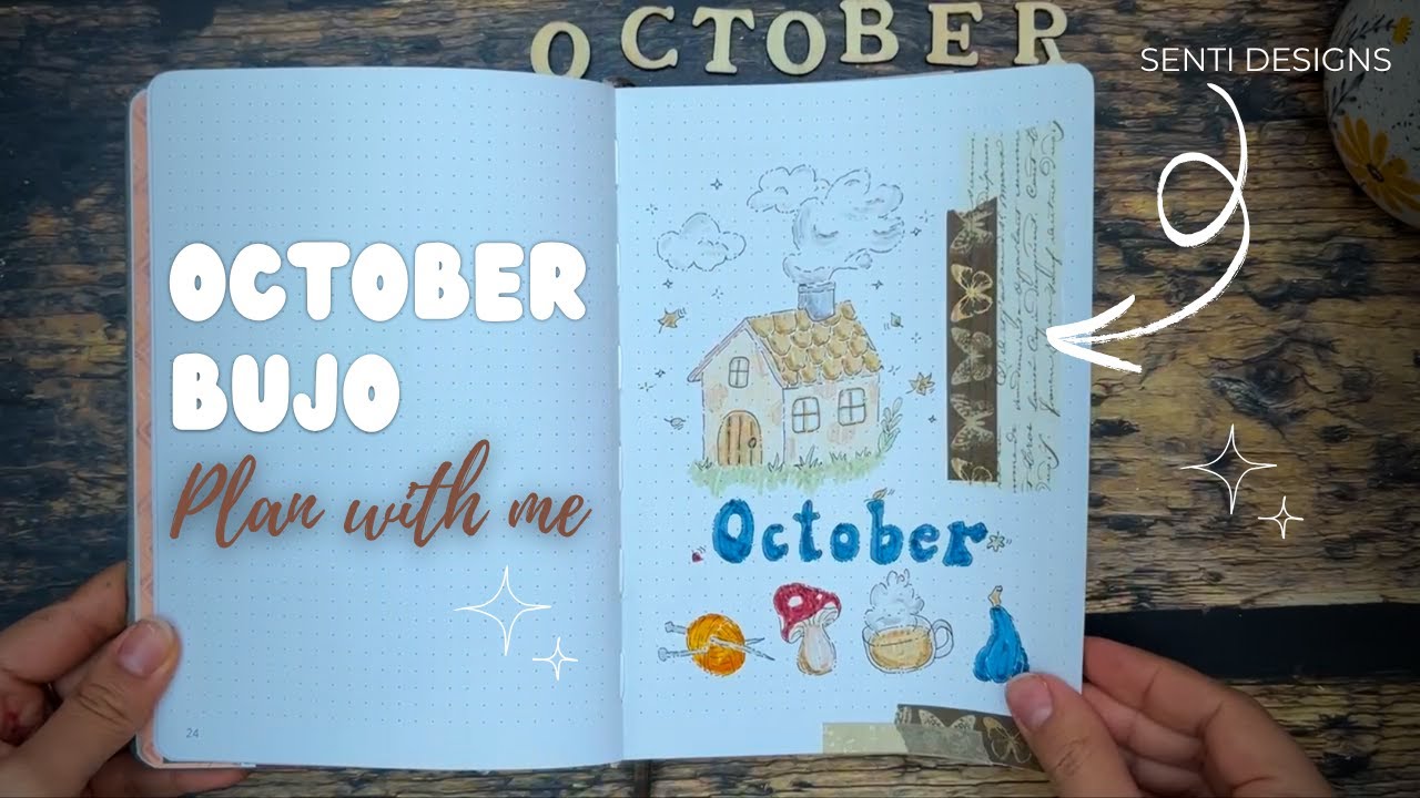 OCTOBER BUJO PLAN WITH ME ll fall cottage core vibes 🍂🍁