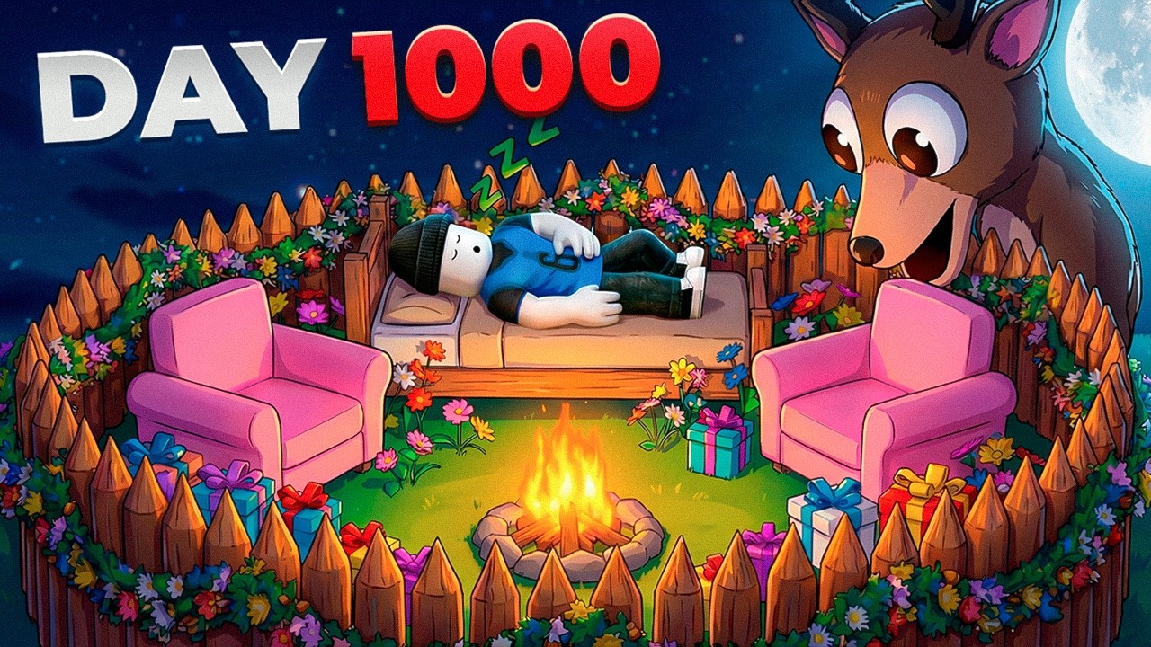Go to sleep while I build a Flower Shop Base in 99 Nights in the Forest