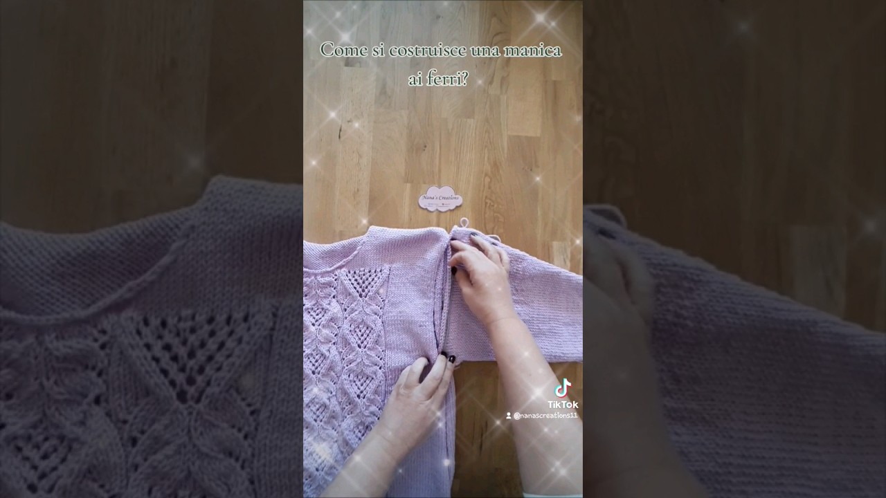 Manica a T #knitting #knittingpattern #tricot #knit #lavoriamaglia #knittedsleeve