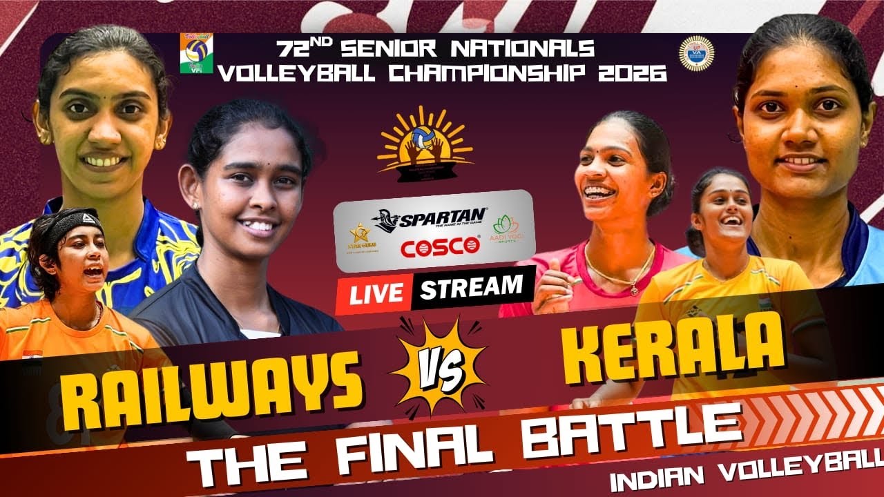 Gold Medal Match 🔥Railways Vs Kerala | HD Live | 72nd Senior National Volleyball Championship 2026