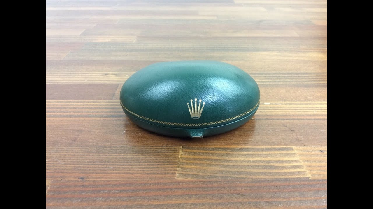 Rolex Vintage Green Leather Shell Watch Box