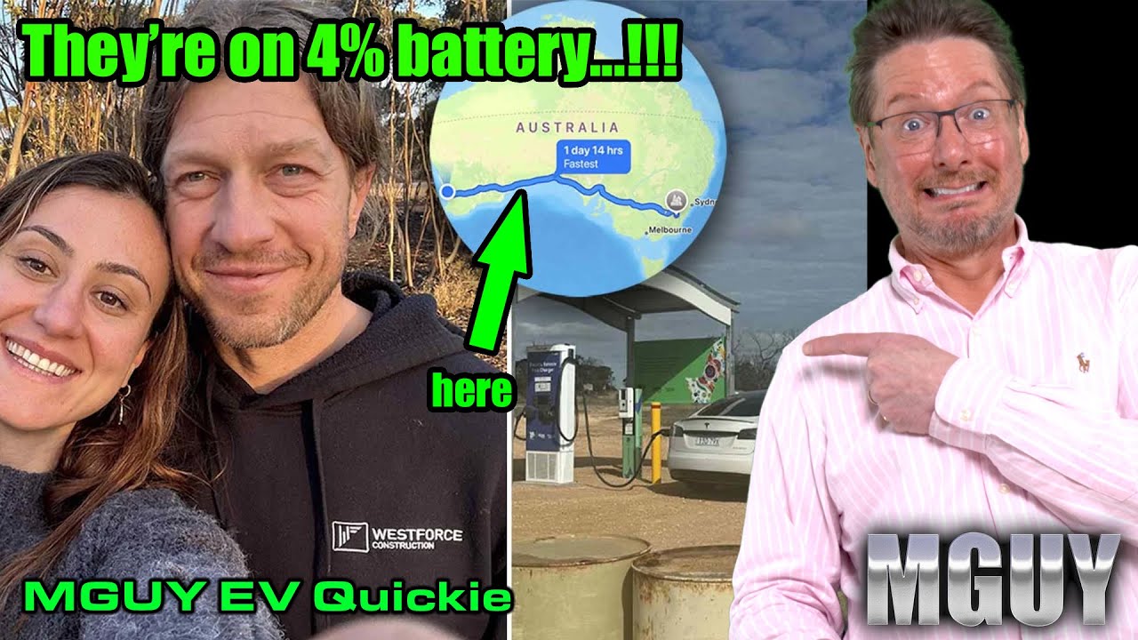 EV Quickie: 😮 Casually crossing the NULLARBOR in a TESLA...! | MGUY Australia