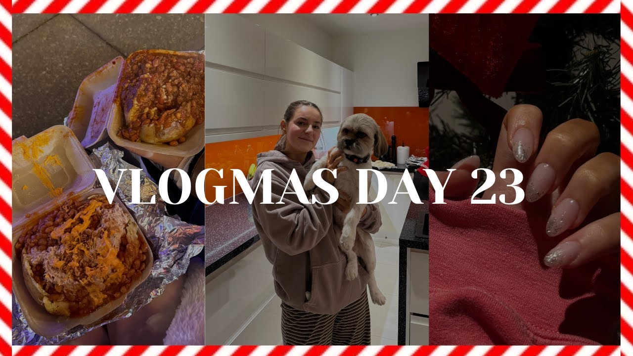xmas nails, trying spudman & christmas markets! | VLOGMAS DAY 23
