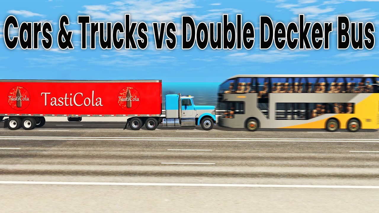 BeamNG Drive - How Much Damage Can Different Cars Do To A Double Decker Bus