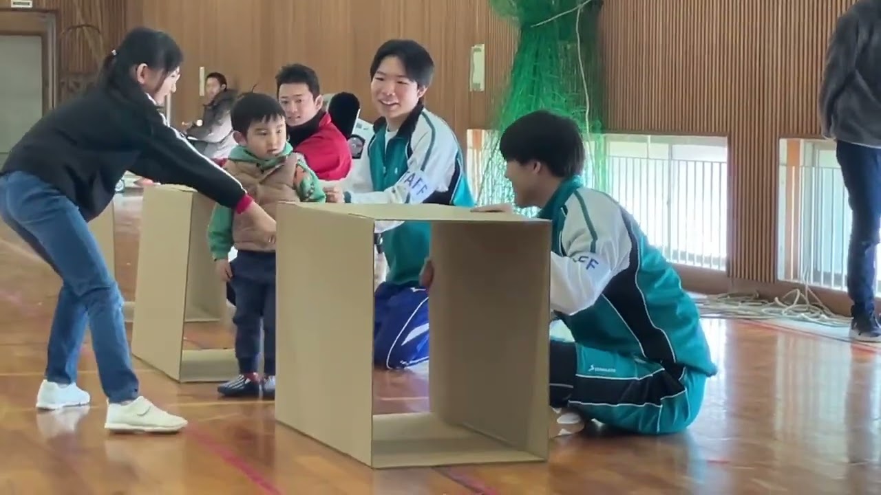 輪島高で防災運動会