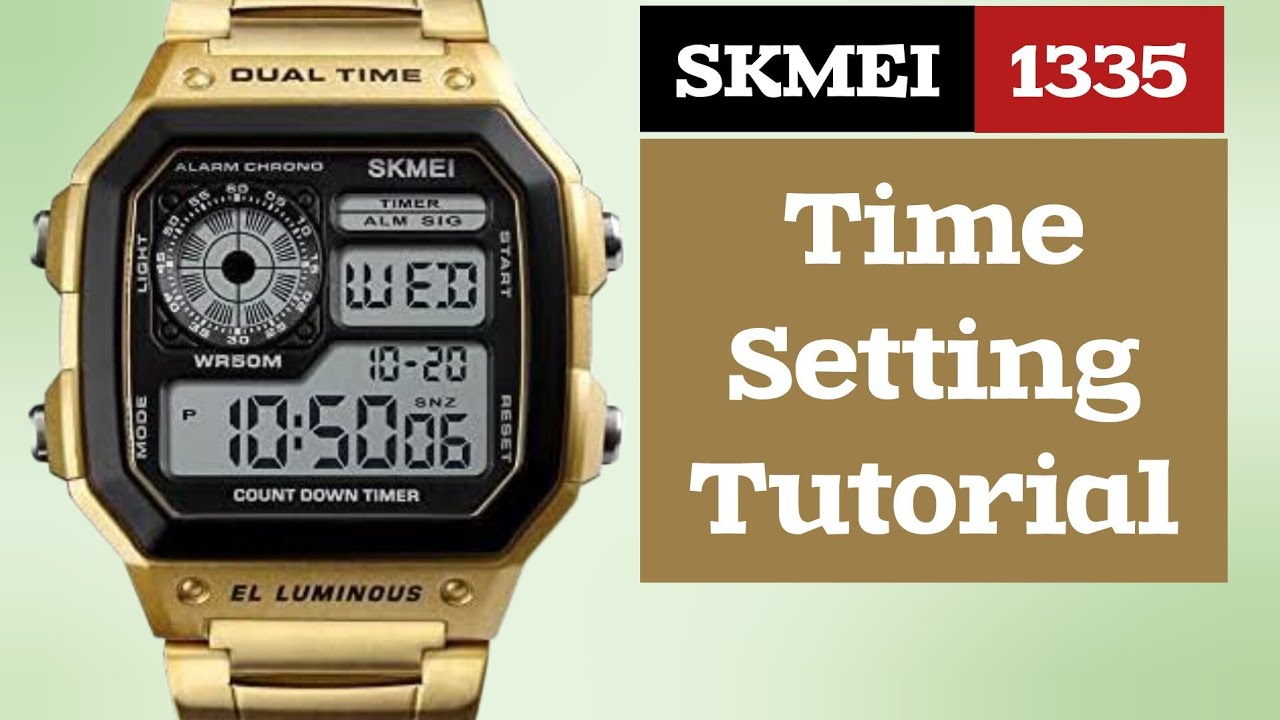 How To Setting Time SKEMI 1335 Digital Watch