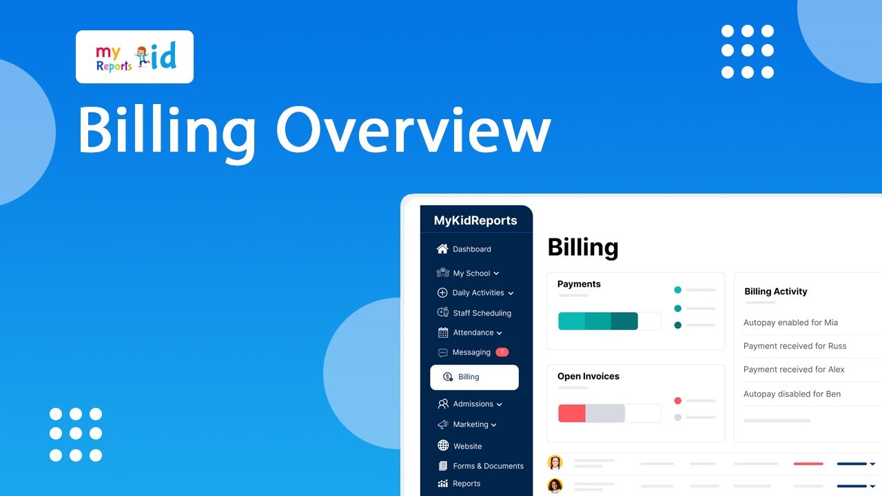 Childcare Billing Software for daycare - MyKidReports