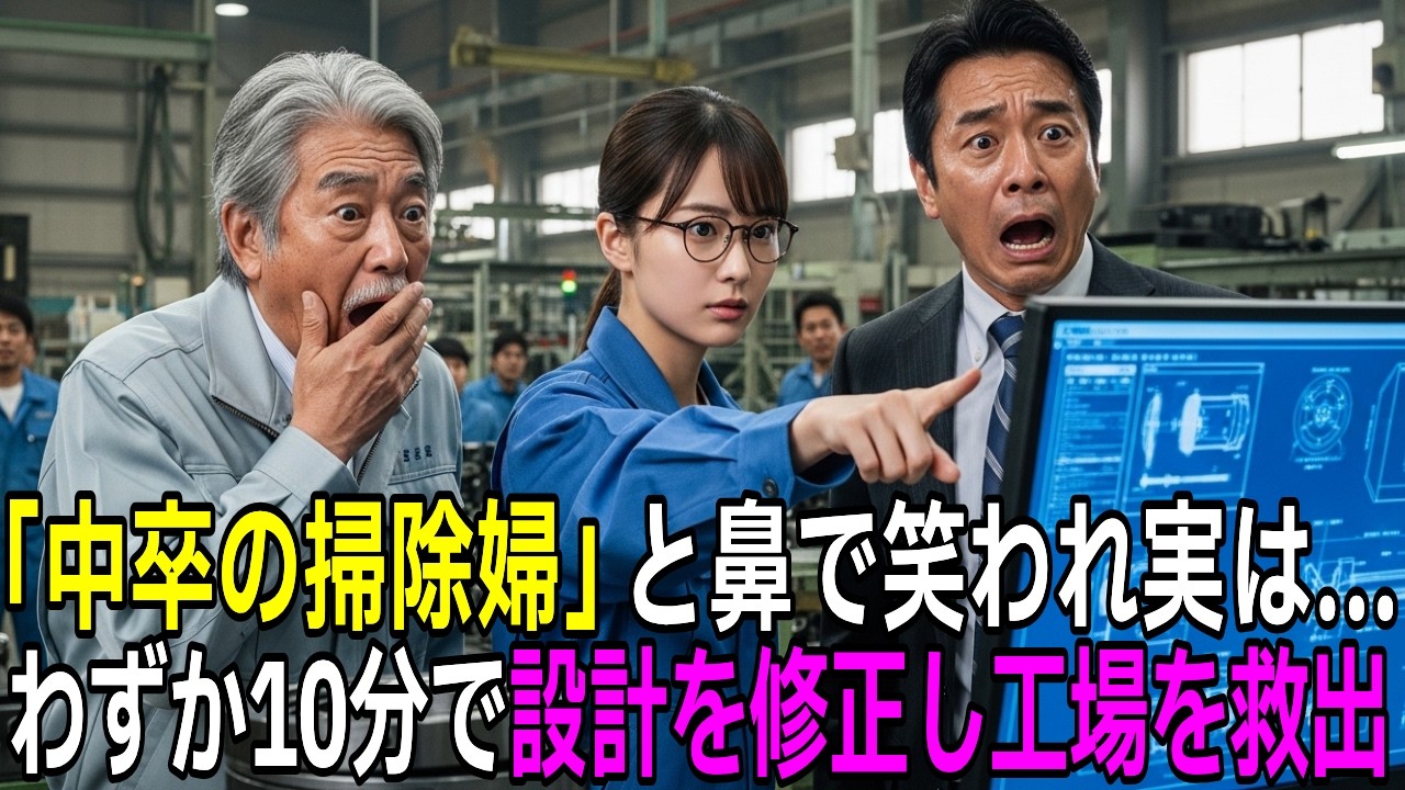 「中卒の掃除婦？」エリートたちが鼻で笑った少女。わずか10分で設計ミスを見抜き、倒産寸前の工場を救った驚愕の正体とは？