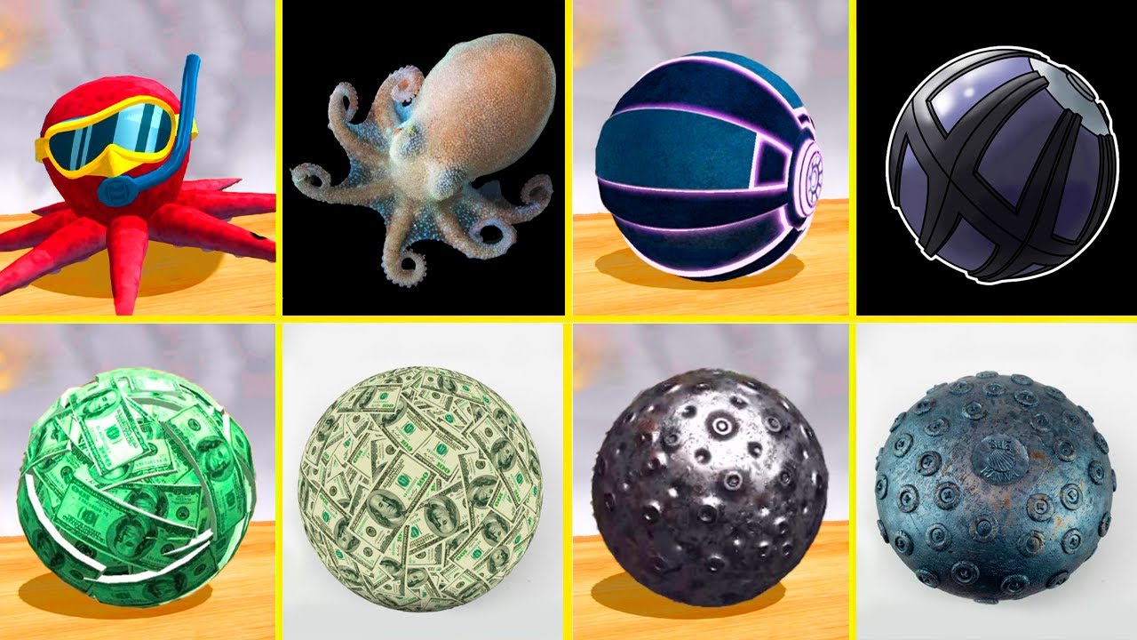 Going Balls vs Rollance Rolling Balls vs Action Balls vs Sky Balls: Real World vs In-Game! Race 1261