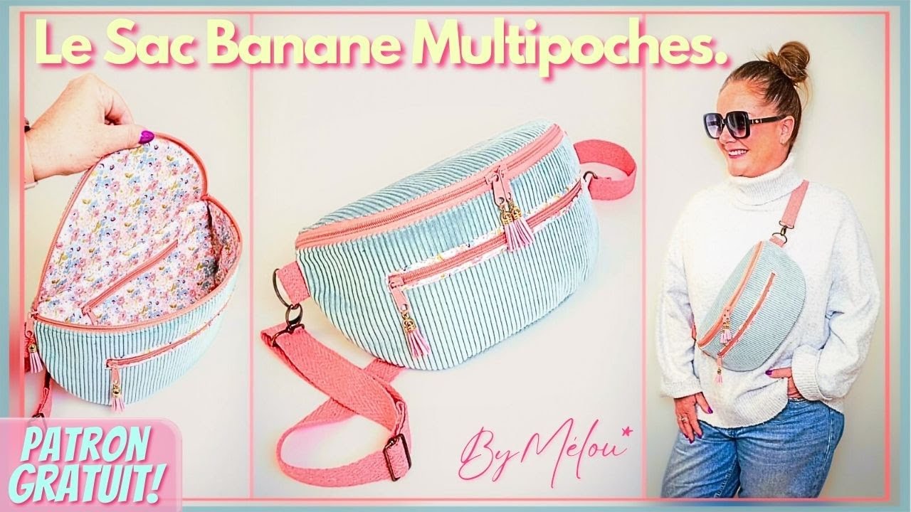 🎁 #Урок «Сделай сам» с БЕСПЛАТНЫМ ВЫКРАТКОМ 🎁 Поясная сумка с несколькими карманами #ByMélou 🥰