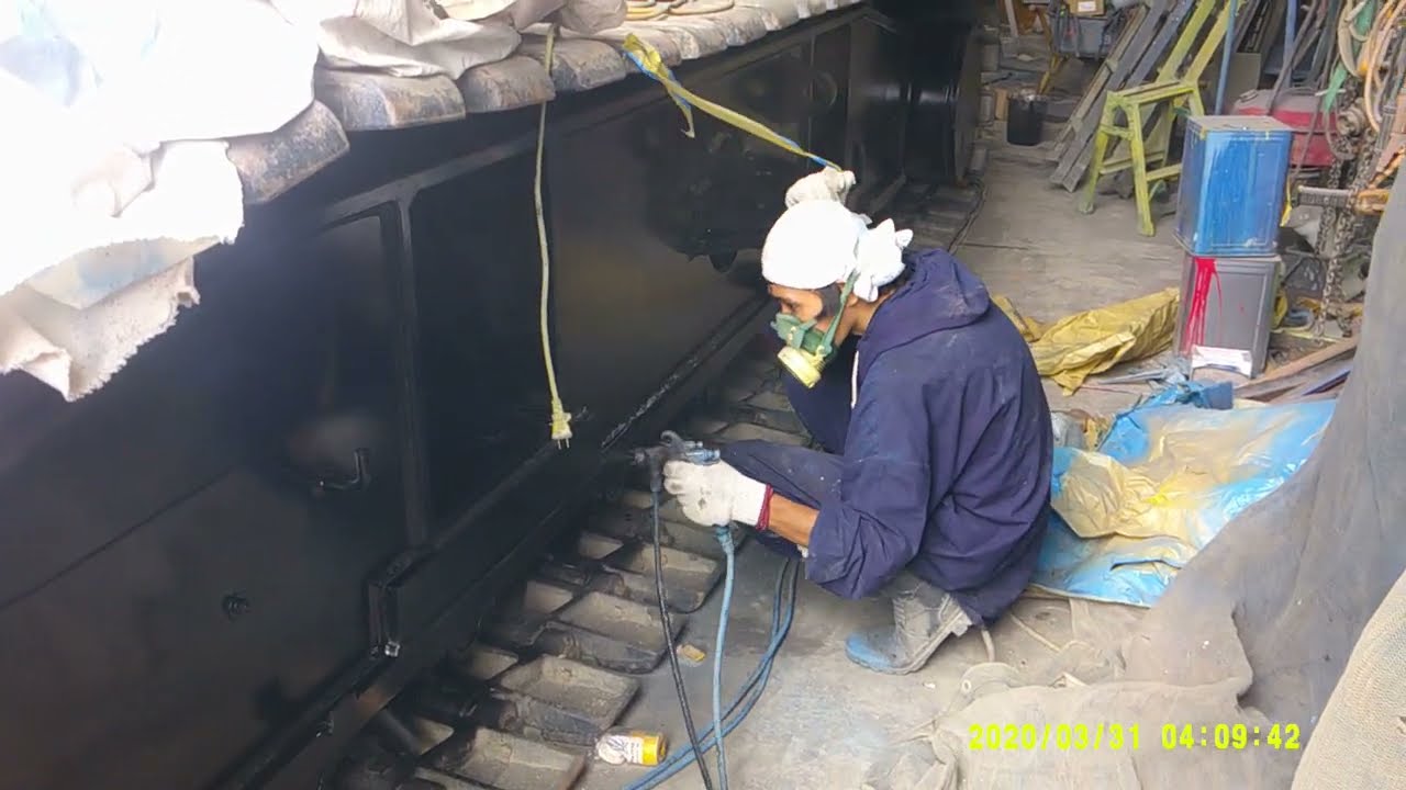 令和７年5/22　弟子縦吹き塗装ペイントポンプにて見納め　竹本塗料