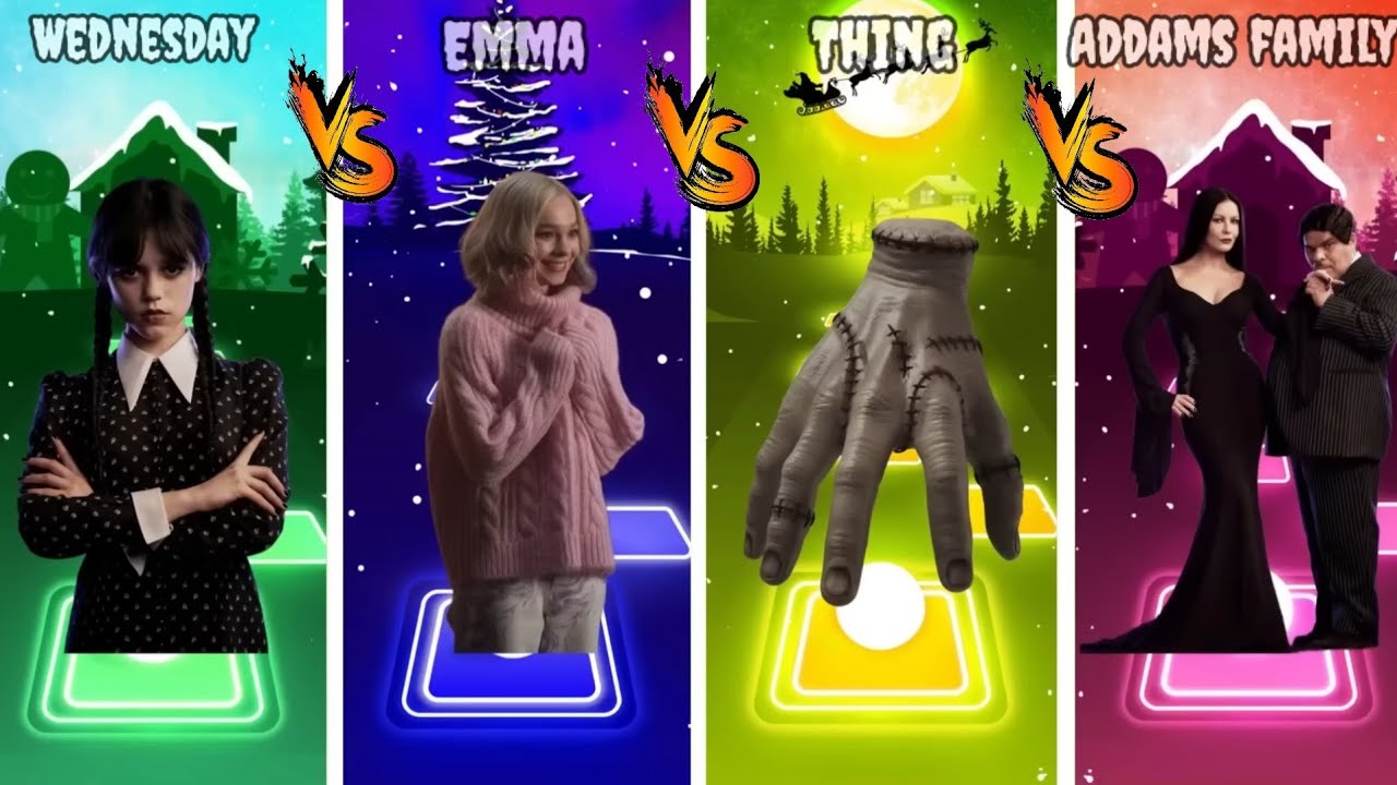 Wednesday vs Emma vs Thing vs Addams Family - Tiles Hop edm rush