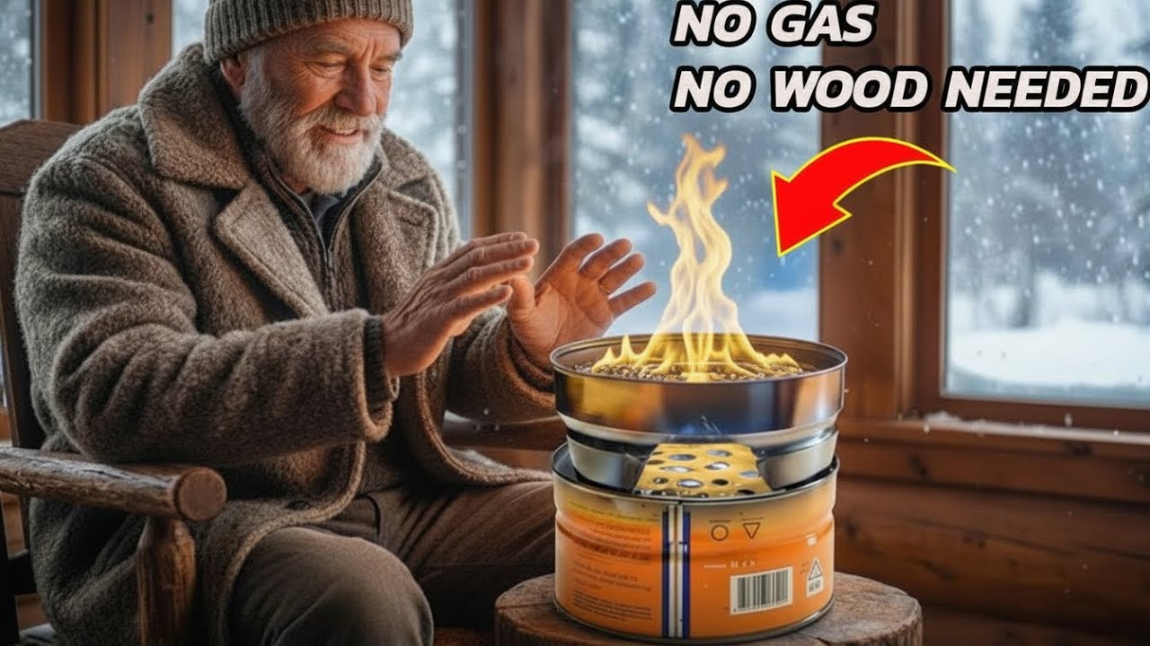 Никакого газа, никаких дров 😱!! Эта печь 3 в 1, сделанная из пустой банки, потрясает миллиарды