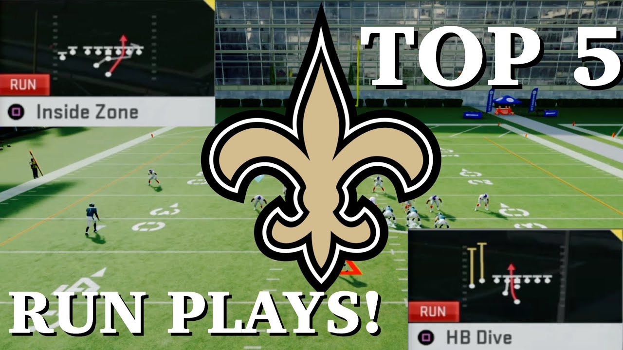 TOP 5 RUN PLAYS in the NEW ORLEANS SAINTS PLAYBOOK (FULL TUTORIAL) Madden 20