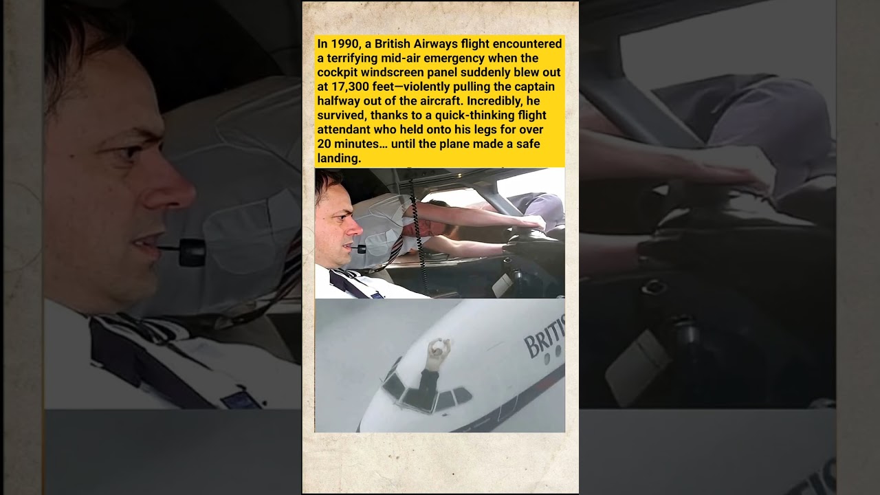 Miracle at 17,300 Feet: How a British Airways Pilot Survived Being Sucked Out of the Cockpit!