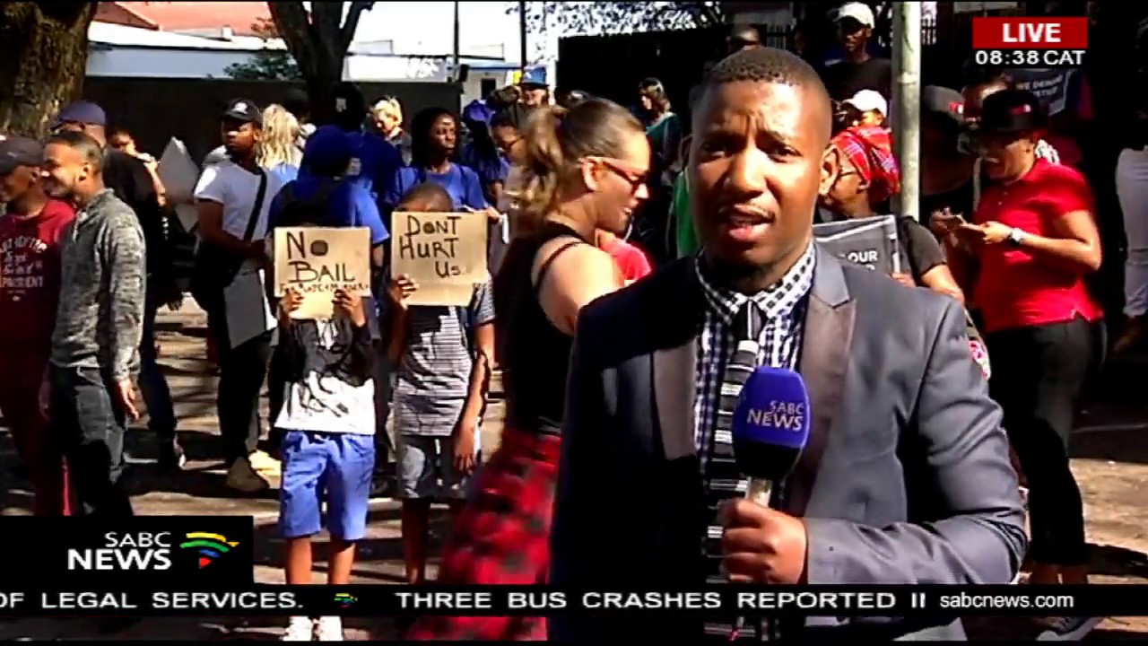 People started gathering outside Pretoria Magistrate&rsquo;s Court