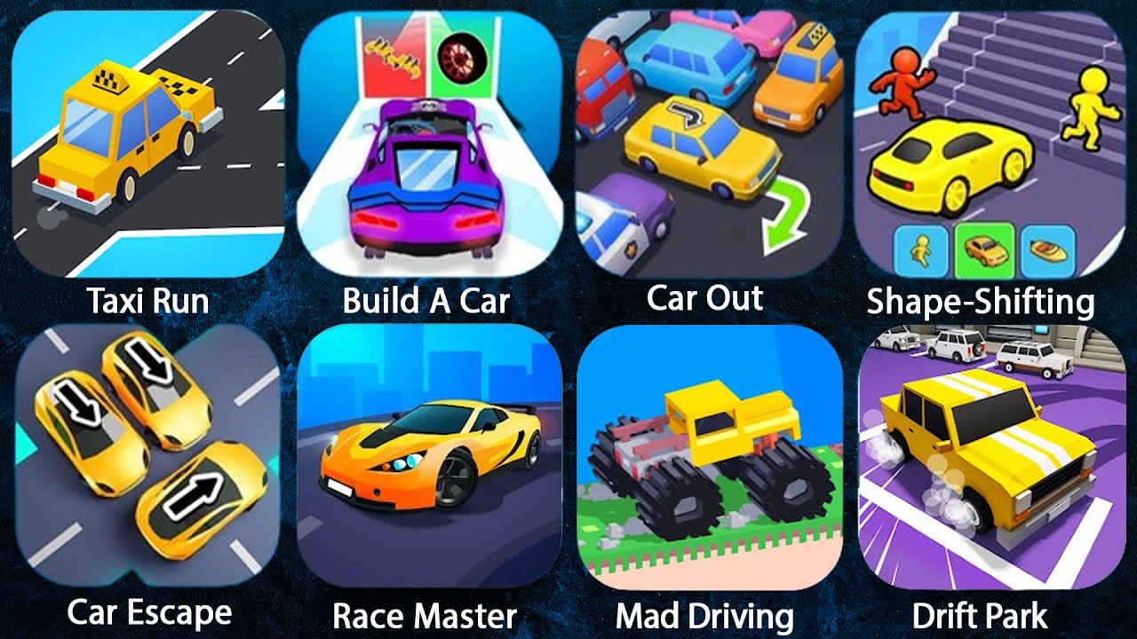 Race Master, Vehicles Master, Drive Mad, Build A Car, Traffic Escape, Taxi Run Mobile Games UHTJ