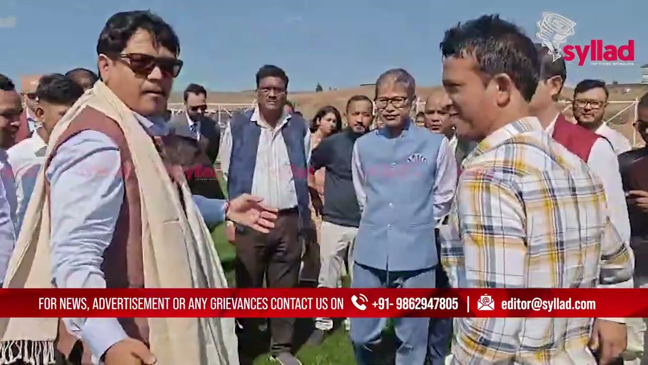 Kmen u Conrad K Sangma ba jop jingpyntrei madan artificial turf ha Amlarem