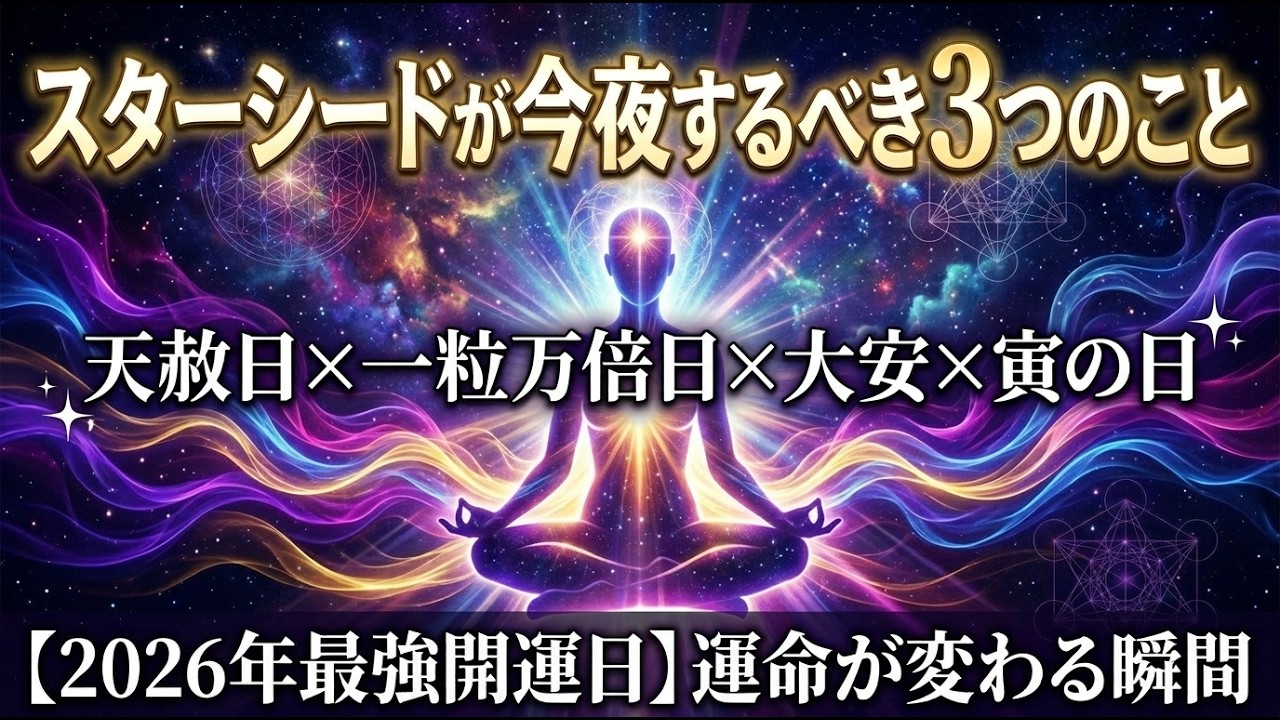3月5日 最強開運日｜天赦日×一粒万倍日×寅の日今夜するべき“アセンション加速の行動”