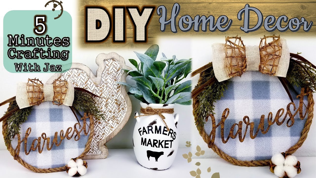 5 MINUTES CRAFTING No. 6 | DOLLAR TREE DIY | FARMHOUSE FALL DECOR