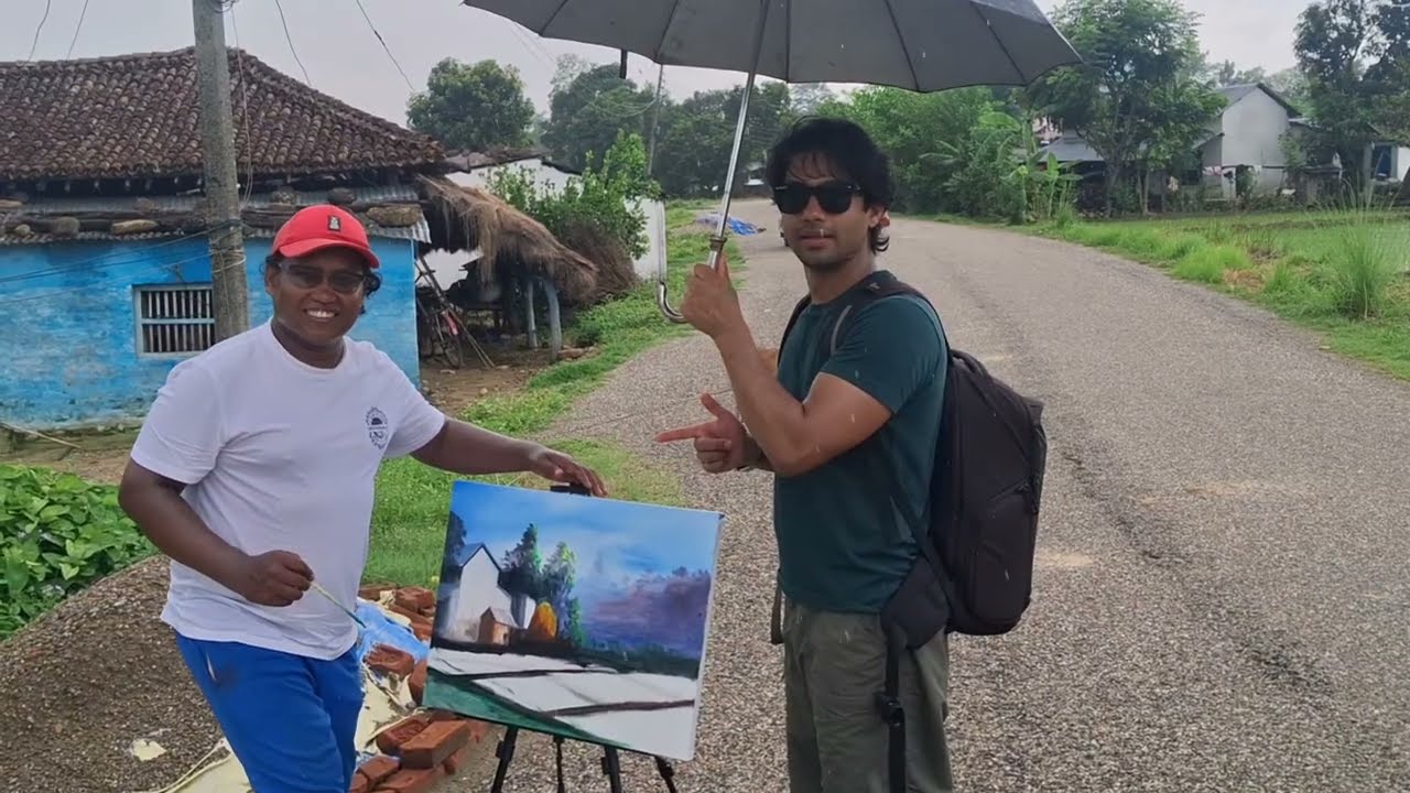 Live painting at LUMBINI || BK NAR BAHADUR || BK ART Gallery