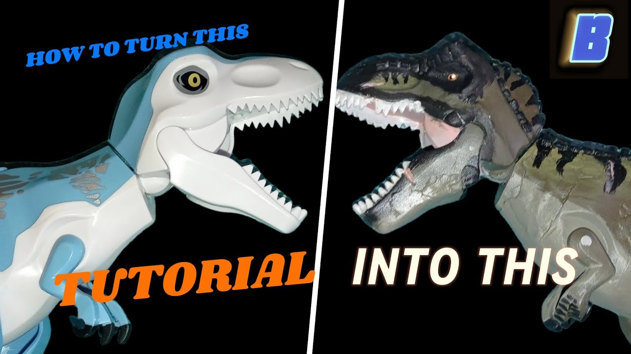 TUTORIAL LEGO CUSTOM TYRANNOSAURUS REX JURASSIC WORLD REBIRTH|Jurassic world rebirth. 