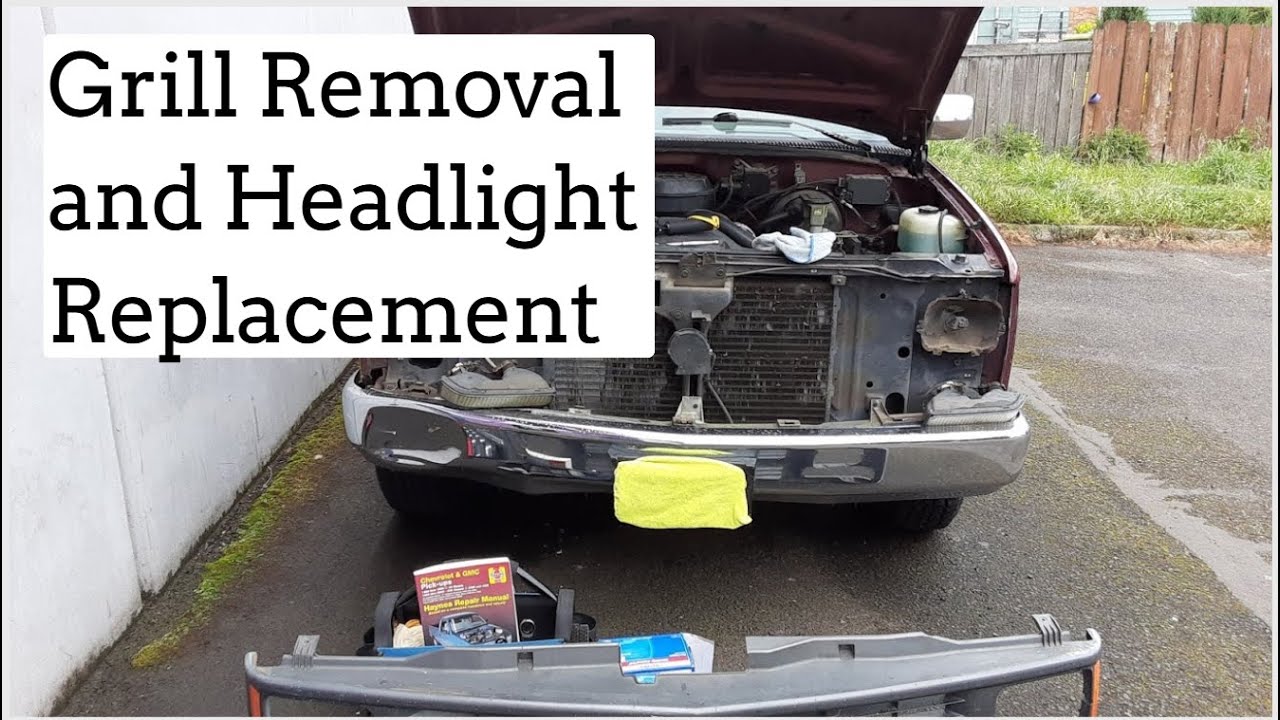 1994 Chevy Cheyenne C/1500: Front Grill Remove and Replace - Front Headlight Remove and Replace
