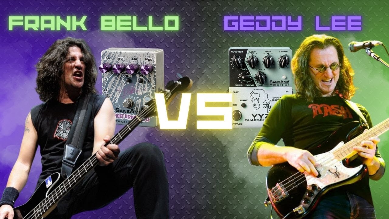 Tech 21 Street Driver 48 Frank Bello vs YYZ Shape-Shifter Geddy Lee Sansamp