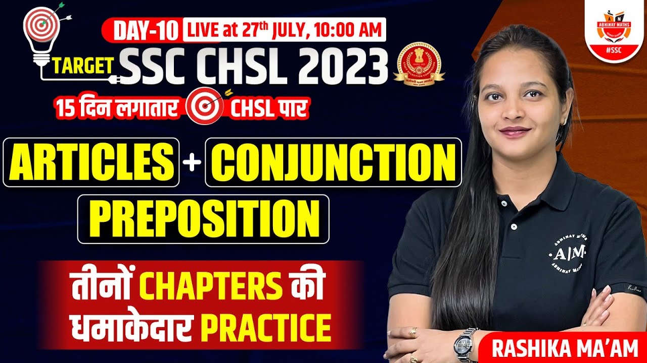 Target SSC CHSL 2023 | English Most Expected Questions ! 15 days Practice Set ! Rashika Ma'am