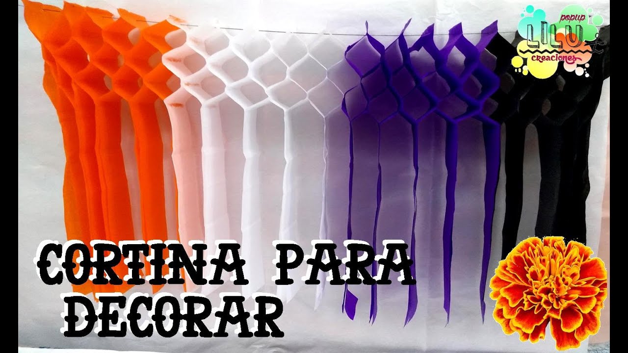 cortina de papel china para decorar tus ofrendas | manualidades de dia de muertos | halloween