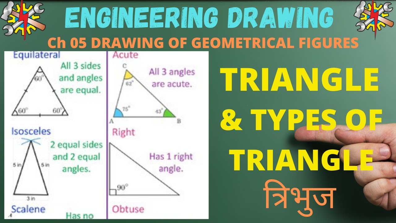 TRIANGLE & Its TYPES//How to Draw different types of Triangle in Engineering Drawing//त्रिभुज