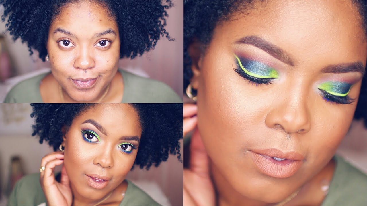 Carnival Makeup Tutorial | Lime Green Double Wing