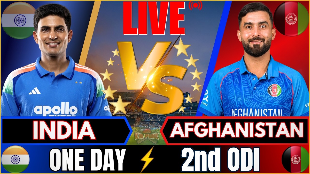 🔴LIVE: IND vs AFG, 2nd ODI | India vs Afghanistan Live match Today | Live Cricket match Score