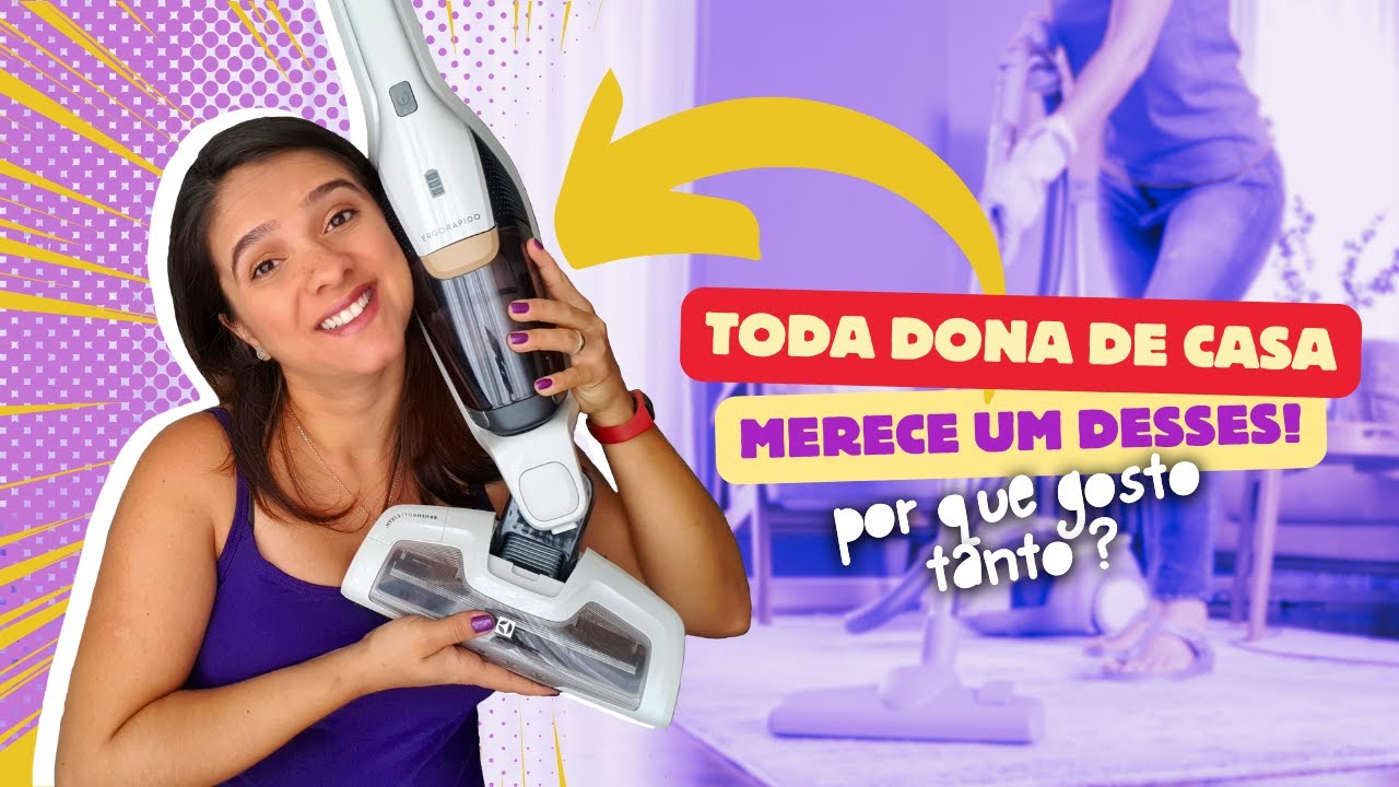 ASPIRADOR DE PÓ VASSOURINHA SEM FIO VALE A PENA? Review aspirador Eletrolux Ergorápido ERG25