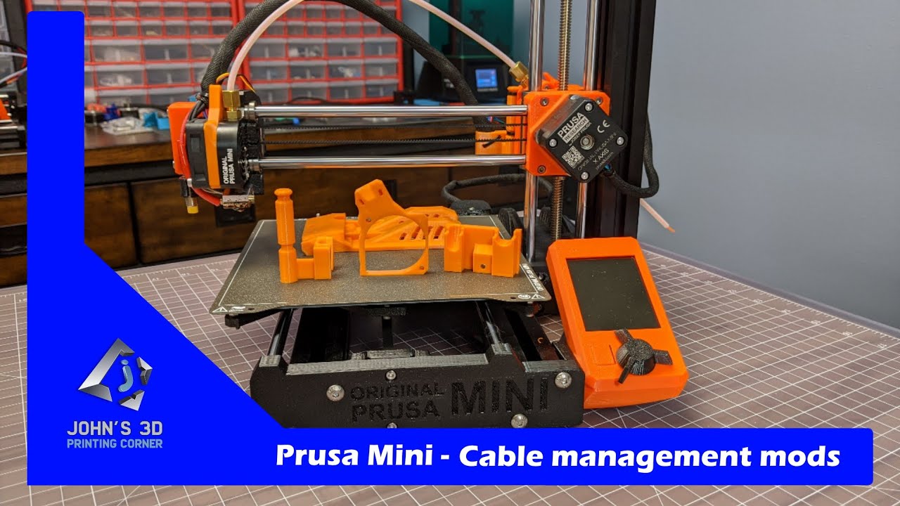 Prusa Mini Cable Management Mods - #PrusaMini community mods that help improve the cable setup.